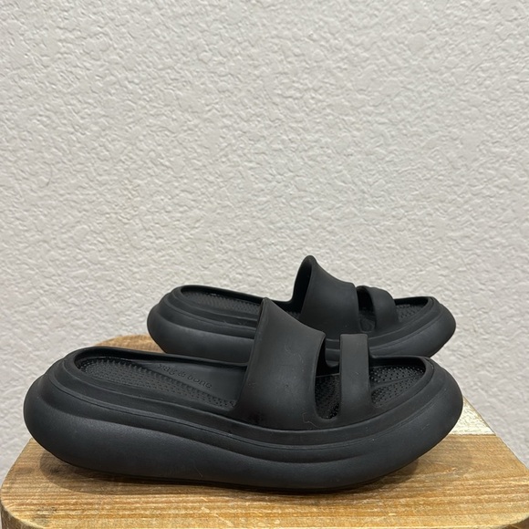 Rag & Bone Brixley Black Platform Slide Sandals Size 37 / 7 - Picture 2 of 11
